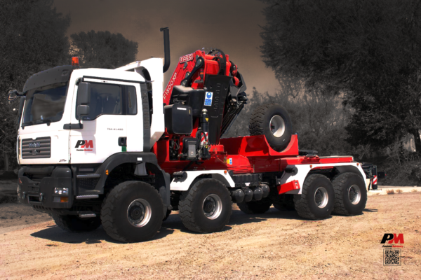 fassi crane mounded on man truck